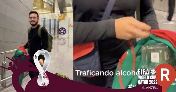 VIDEO: Mexicano rompe las reglas al llegar a Qatar con botella de tequila; causa enojo