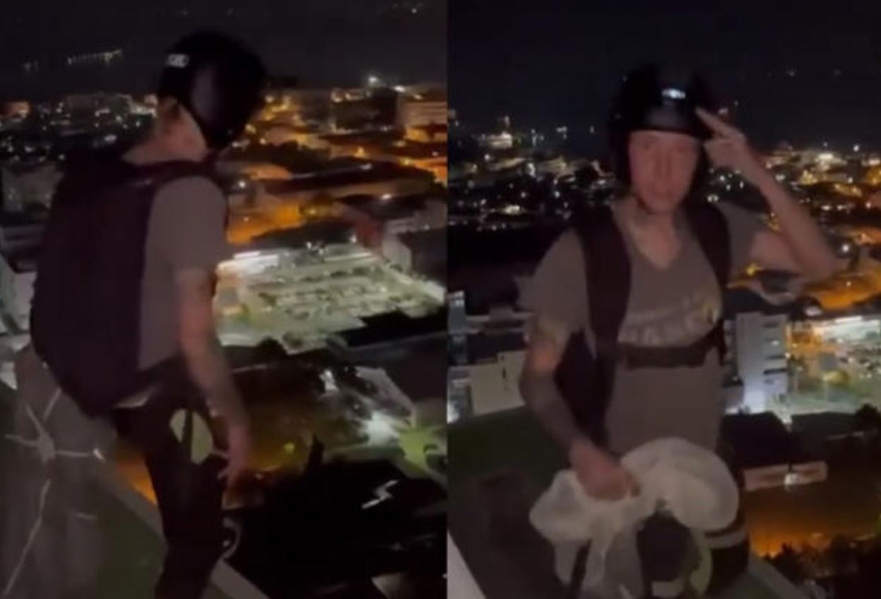 VIDEO: SU PARACAÍDAS NO ABRIÓ Y MURIÓ TRAS SALTAR DE UN EDIFICIO